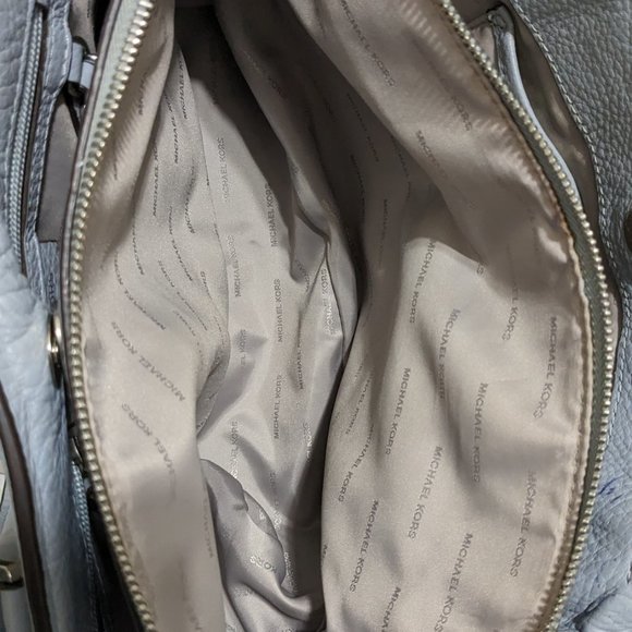 Michael Kors Convertible Tote Large Mercer Shoulder Bag Denim Blue - Picture 14 of 16